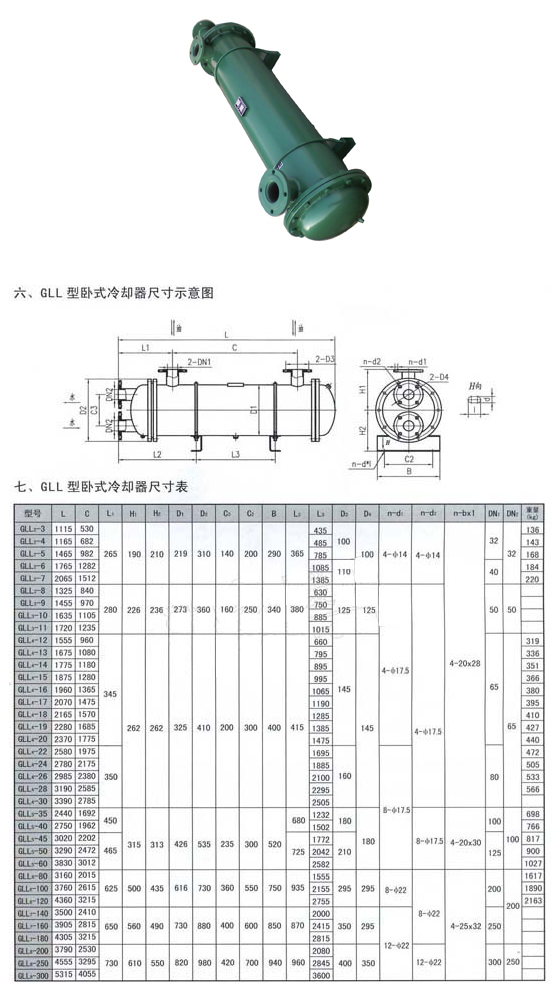 GLL 型臥式冷卻器